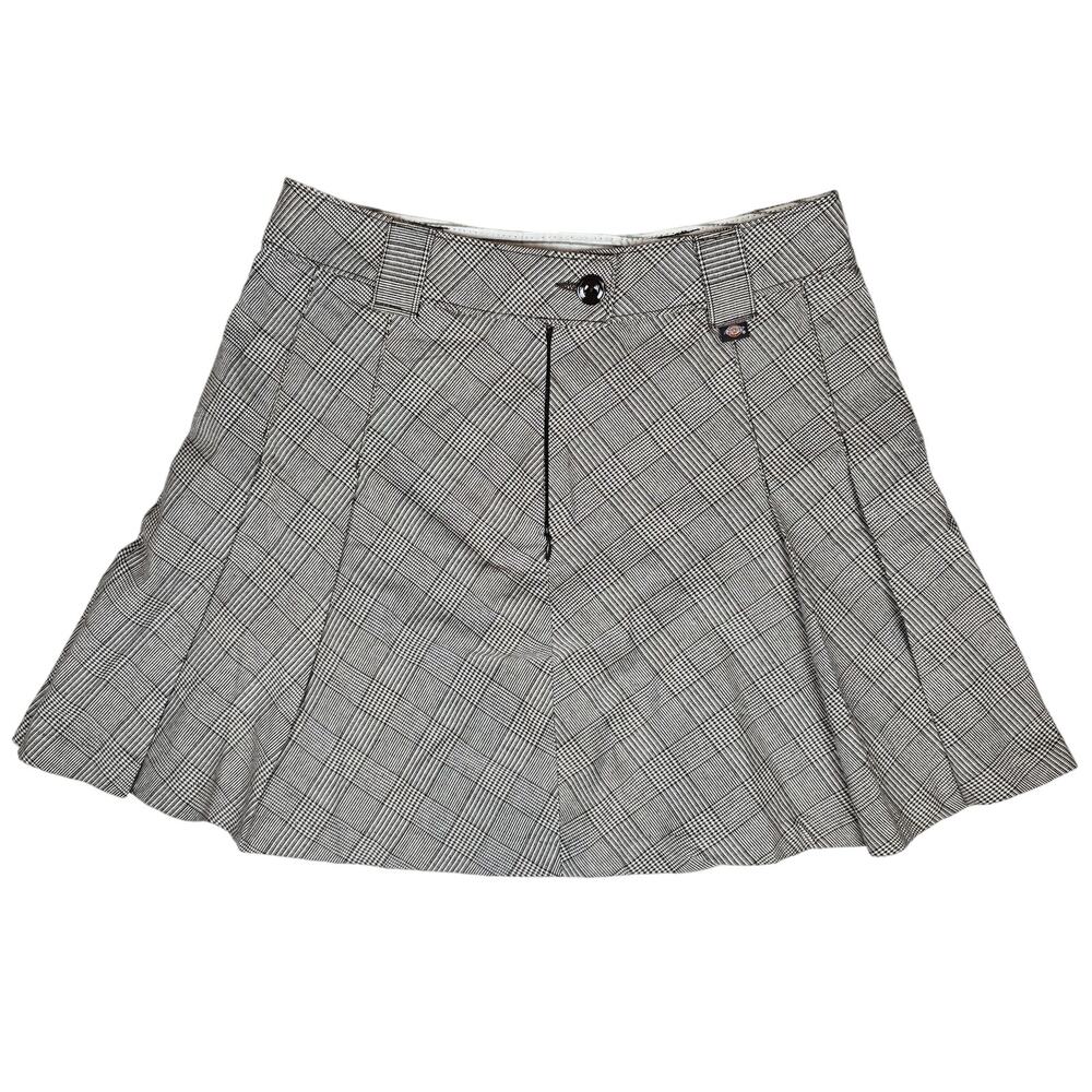 DICKIES Bakerhill Mini Preppy Academia School Girl Plaid Pleated Skirt Size Sm